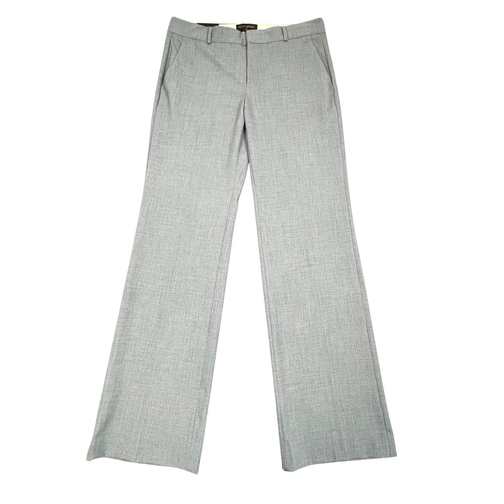 NWT Banana Republic Logan Trouser Pants 8 Gray Textured Suiting Office Slacks